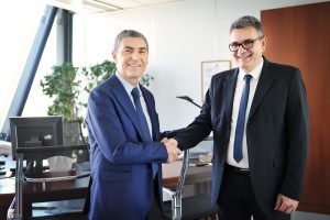 Roberto Marinucci, direttore generale Fater, e Luigi Nigliato, presidente del Banco Alimentare dell’Abruzzo.