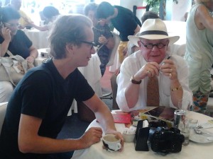 Dan con Charles Guérin-Surville, regista del mediometraggio "Mae West" tratto dal suo racconto
