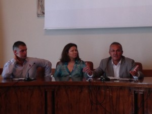 Il Presidente Daniele Becci con Paola Barbuscia e Nicola Fossaceca