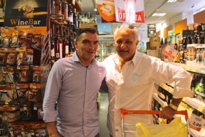 Nduccio con il direttore del Banco Alimentare, Cosimo Trivisani