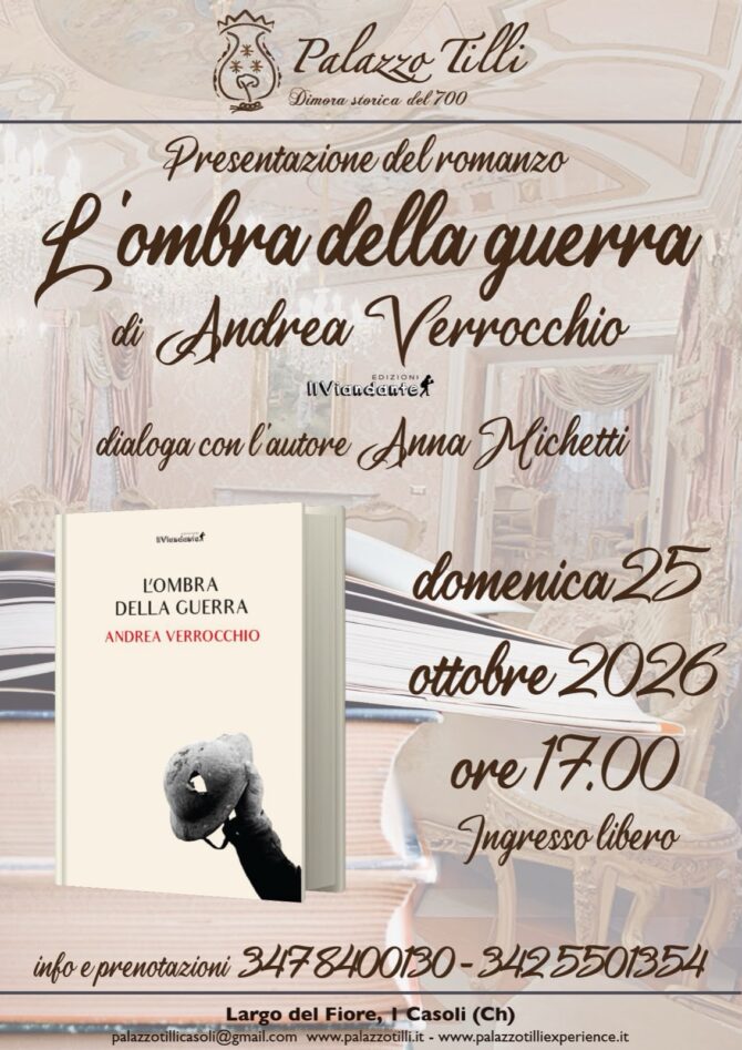Locandina L’ombra della guerra a Palazzo Tilli